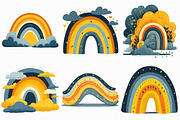Cute Rainbow Clipart, an Illustration by Libby Wishes (Thumbnail 6 of 7)