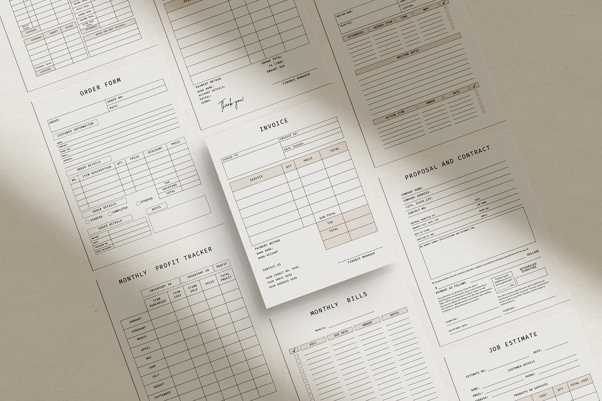 Business Forms Canva Template Bundle