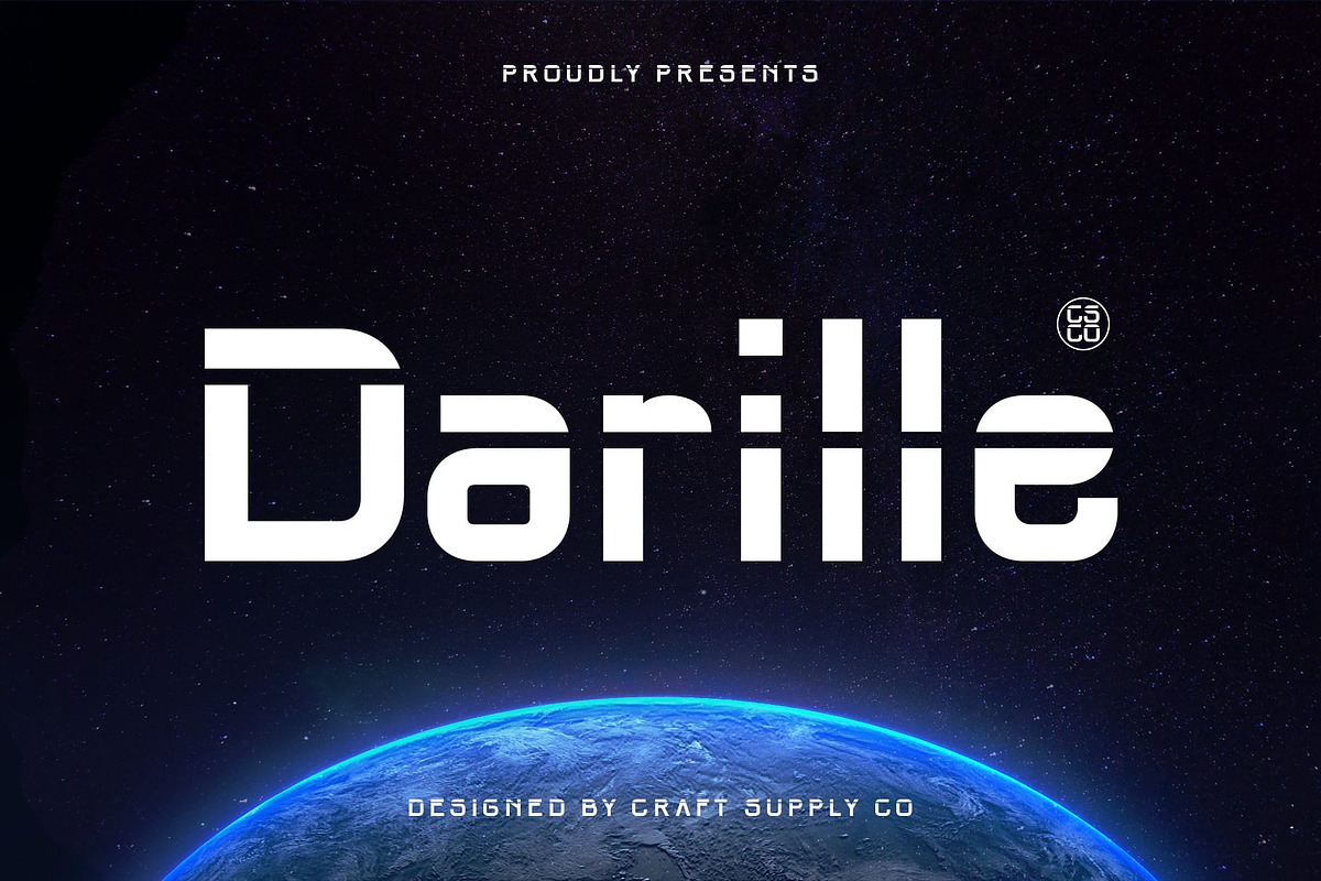 Darille – Futuristic Font, a Sans Serif Font by Craft Supply Co. (Photo 1 of 8)