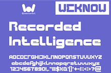 Recorded Intelligence font