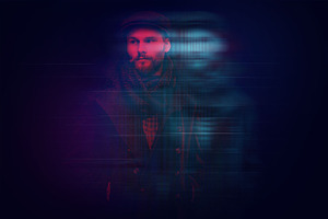 6 Hologram Glitch Photoshop Effects