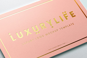 Luxury Golden Embossed Logo Mockup, a Product Mockup by INTENTFX