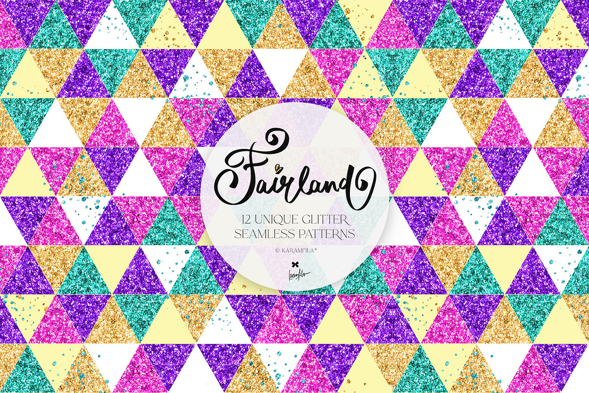Abstract Geometric Glitter Patterns, a Pattern Graphic by KaramfilaS (Photo 6 of 15)