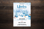 Winter Party Flyer Template, an Invitation Template by retrographix (Thumbnail 2 of 2)