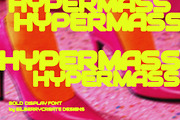 Hypermass Bold Display Font, a Sans Serif Font by BilberryCreates (Thumbnail 1 of 12)