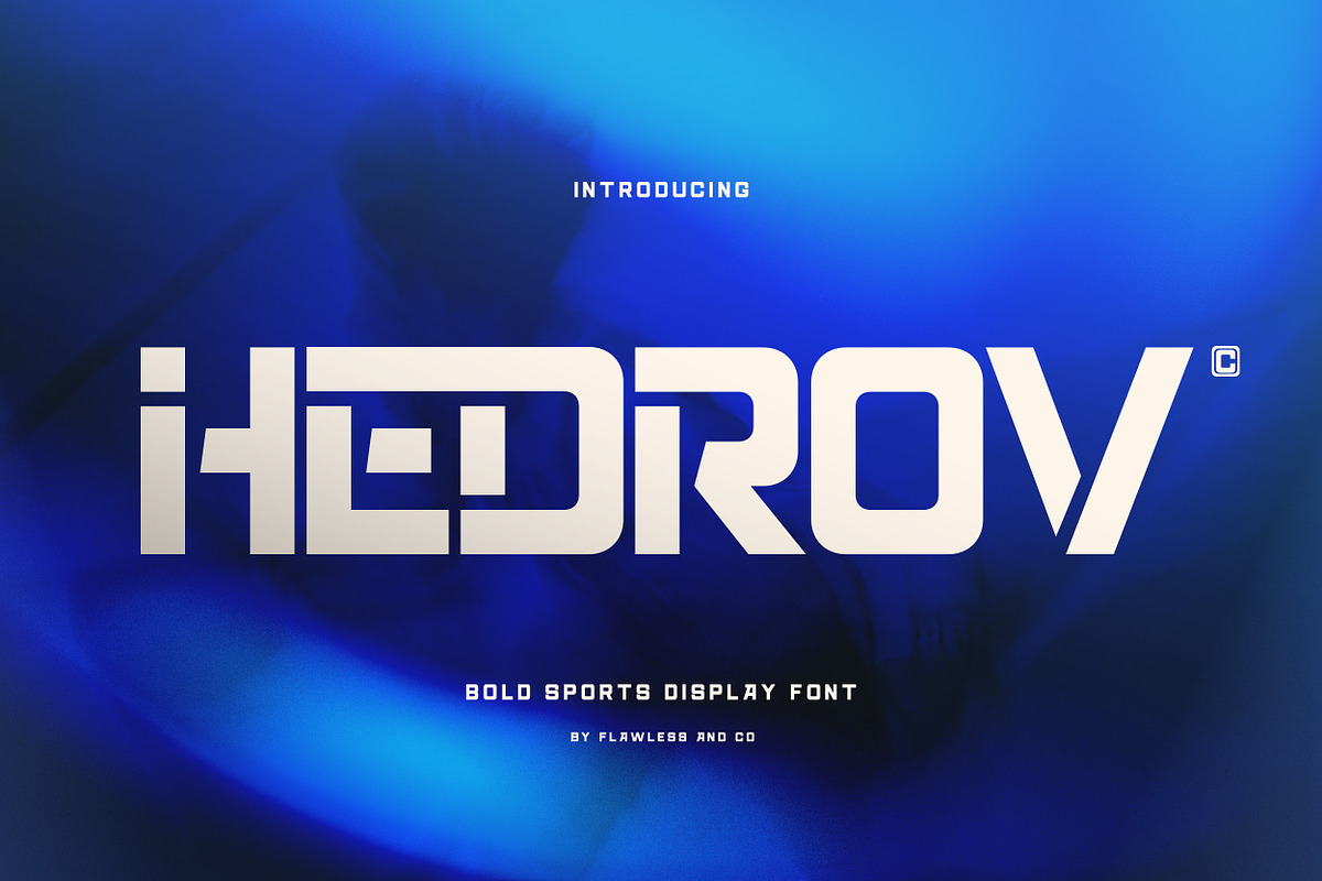 Hedrov - Bold Sports Display Font, a Sans Serif Font by Flawless And Co (Photo 1 of 10)