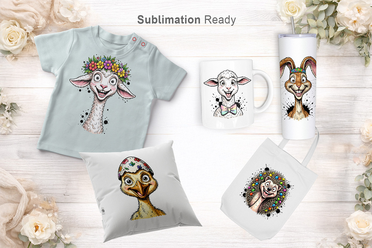 Funny Easter Animal Sublimation, an Illustration by Artnoy (Photo 7 of 9)
