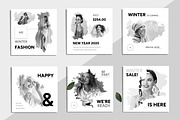 New Year Winter Social Media Post, a Social Media Template by ContestDesign (Thumbnail 1 of 7)