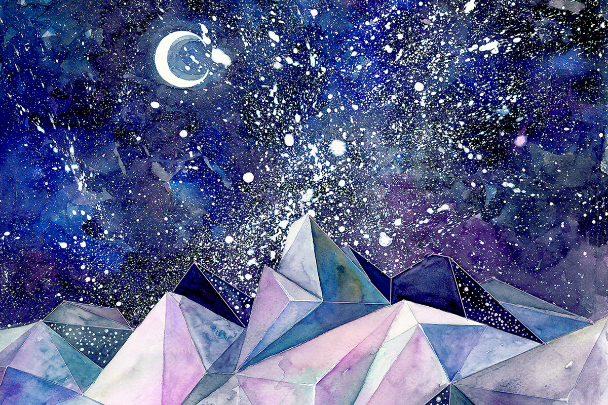 Watercolor Mountains illustration, a Texture Illustration by Librebird (Photo 1 of 3)