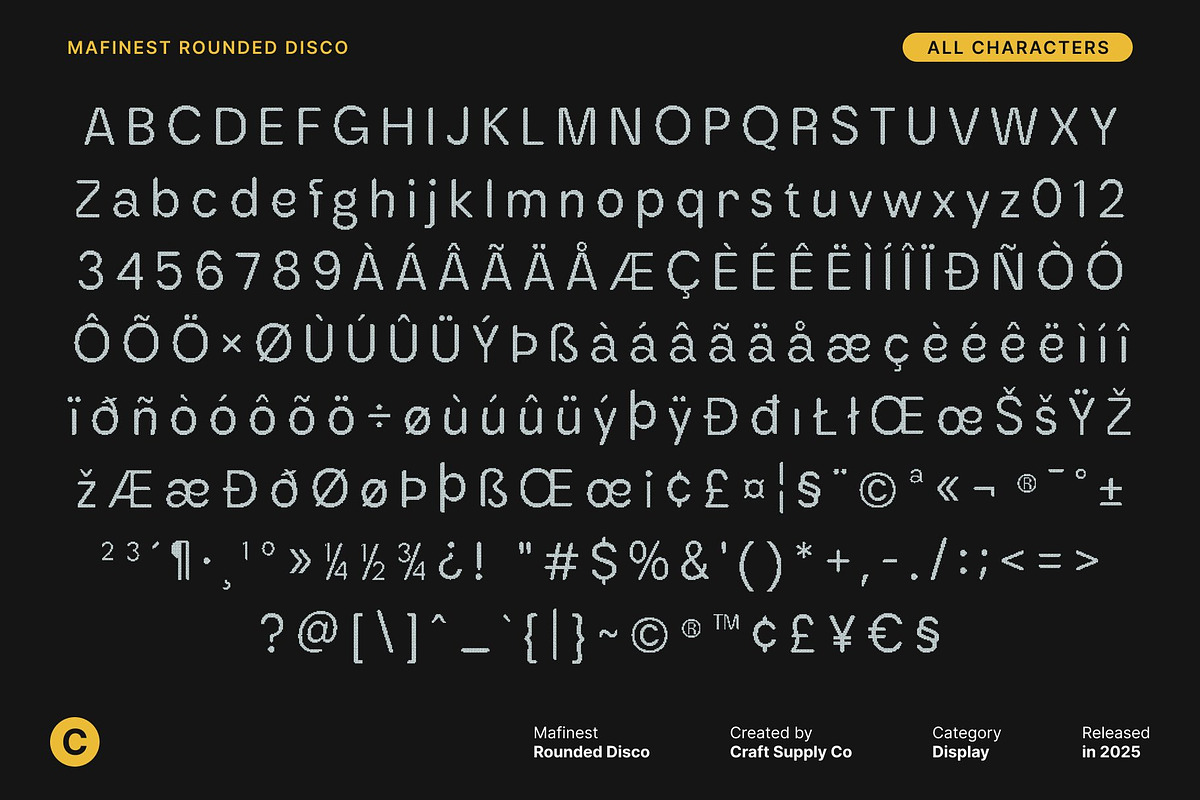 Mafinest Rounded Disco, a Sans Serif Font by Craft Supply Co. (Photo 8 of 8)