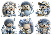 Whimsical Spring Hedgehog Clipart, an Illustration by Daily.Designs (Thumbnail 3 of 8)