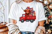 Christmas Gift Box Highland Cow PNG, an Illustration by Sublimation Artist (Thumbnail 9 of 9)