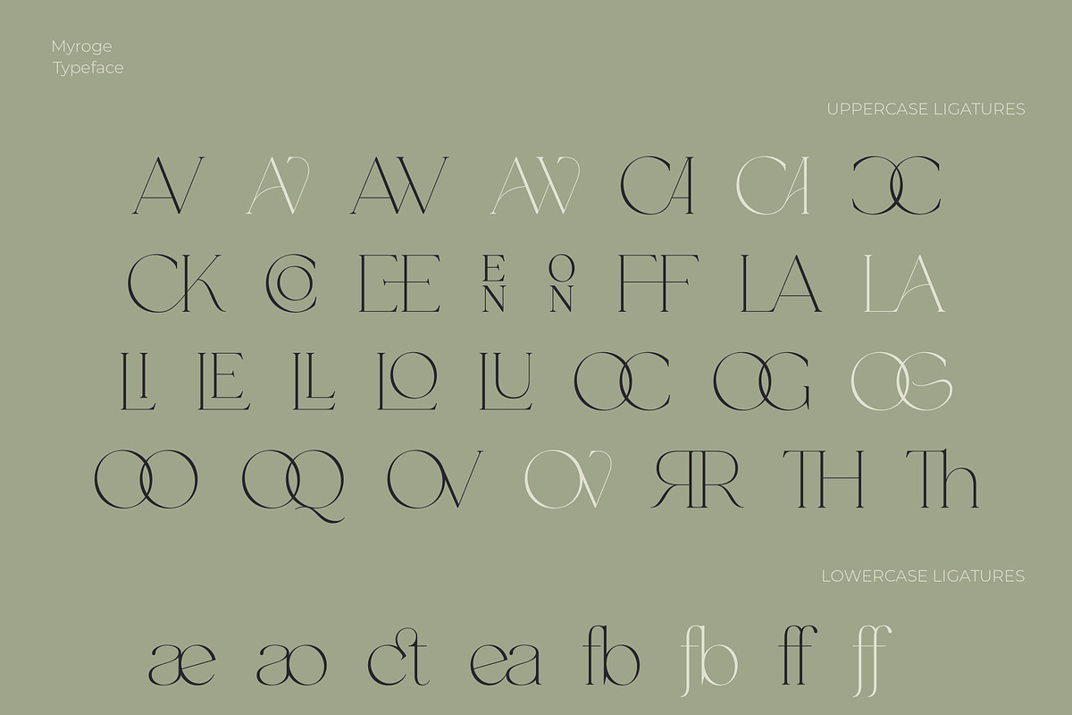 MYROGE elegant & stylish serif, a Serif Font by CarmineType (Photo 5 of 18)