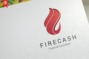 Fire Cash Logo Template