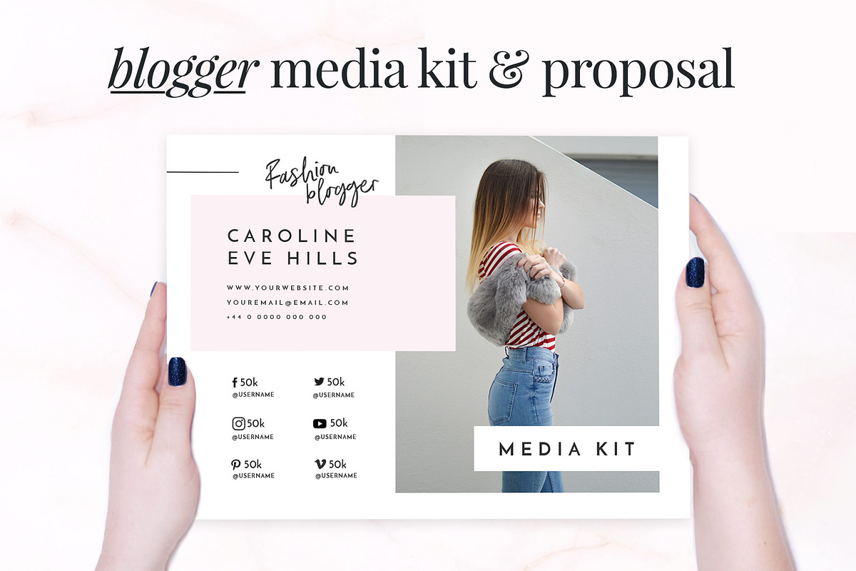 Blogger Media Kit & Proposal, a Resume Template by AdoredDesigns.com (Photo 1 of 5)