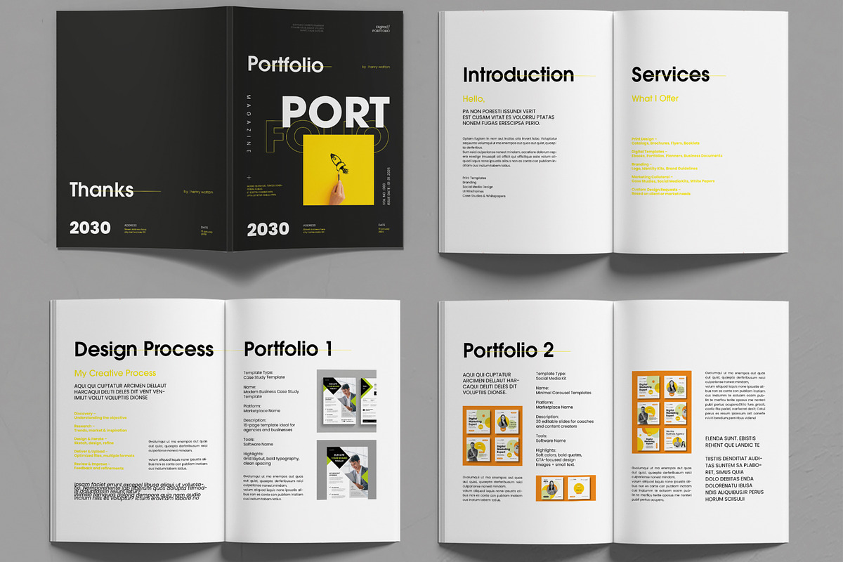 Minimal Portfolio Magazine Template preview 2