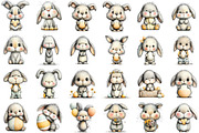 Whimsical Bunny Easter Clipart, an Illustration by Sublimation Artist (Thumbnail 2 of 7)