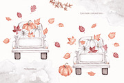 Watercolor Clipart Autumn Spirit, a Seasonal Illustration by SirenaArt (Thumbnail 7 of 8)
