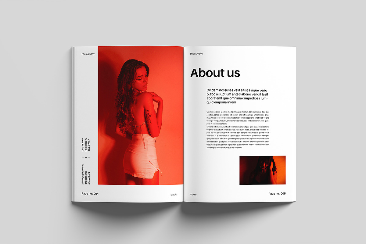 Photography Portfolio Template, a Brochure Template by GoldenGrid Studio (Photo 3 of 12)