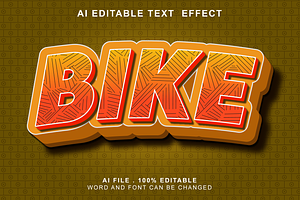 Bike 3d Text Effect