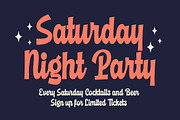 Richale a Bold Retro Script Font, a Script Font by Blankids Studio (Thumbnail 7 of 12)