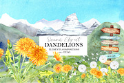 Watercolor Dandelions, an Illustration by JennyColorArt (Thumbnail 1 of 4)