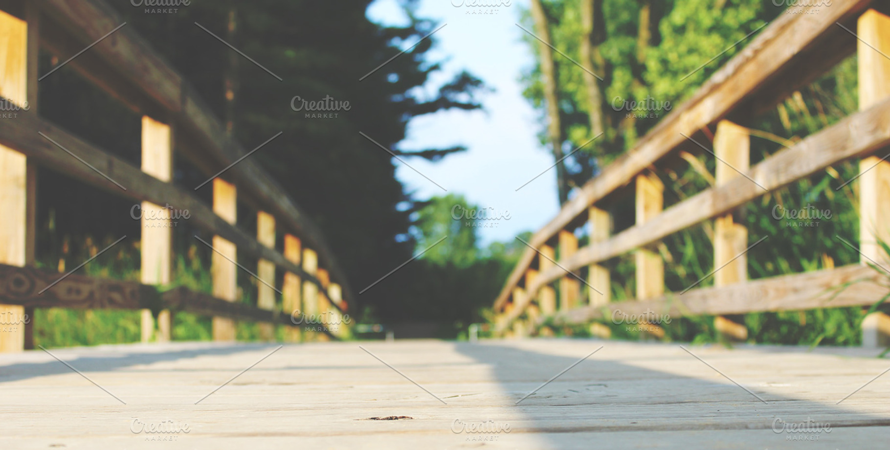 This Way Featuring Wood Bridge And Summer