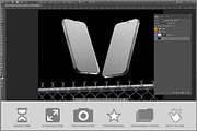 Two Smartphones Chain Link Fence PSD, an Advertising Mockup by Bruno's Shop (Thumbnail 2 of 3)