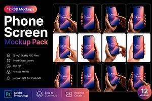 Phone Screen Mockups Pack, an Android Mockup by McLittle Stock