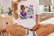 Shine Differently Purple Boho Girl, a Seasonal Illustration by Canvas Craft (Thumbnail 2 of 6)