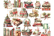 Holiday Reading Clipart, a Seasonal Illustration by GlamArtZhanna (Thumbnail 2 of 5)