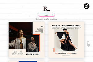 B4 Social Media Graphic Templates
