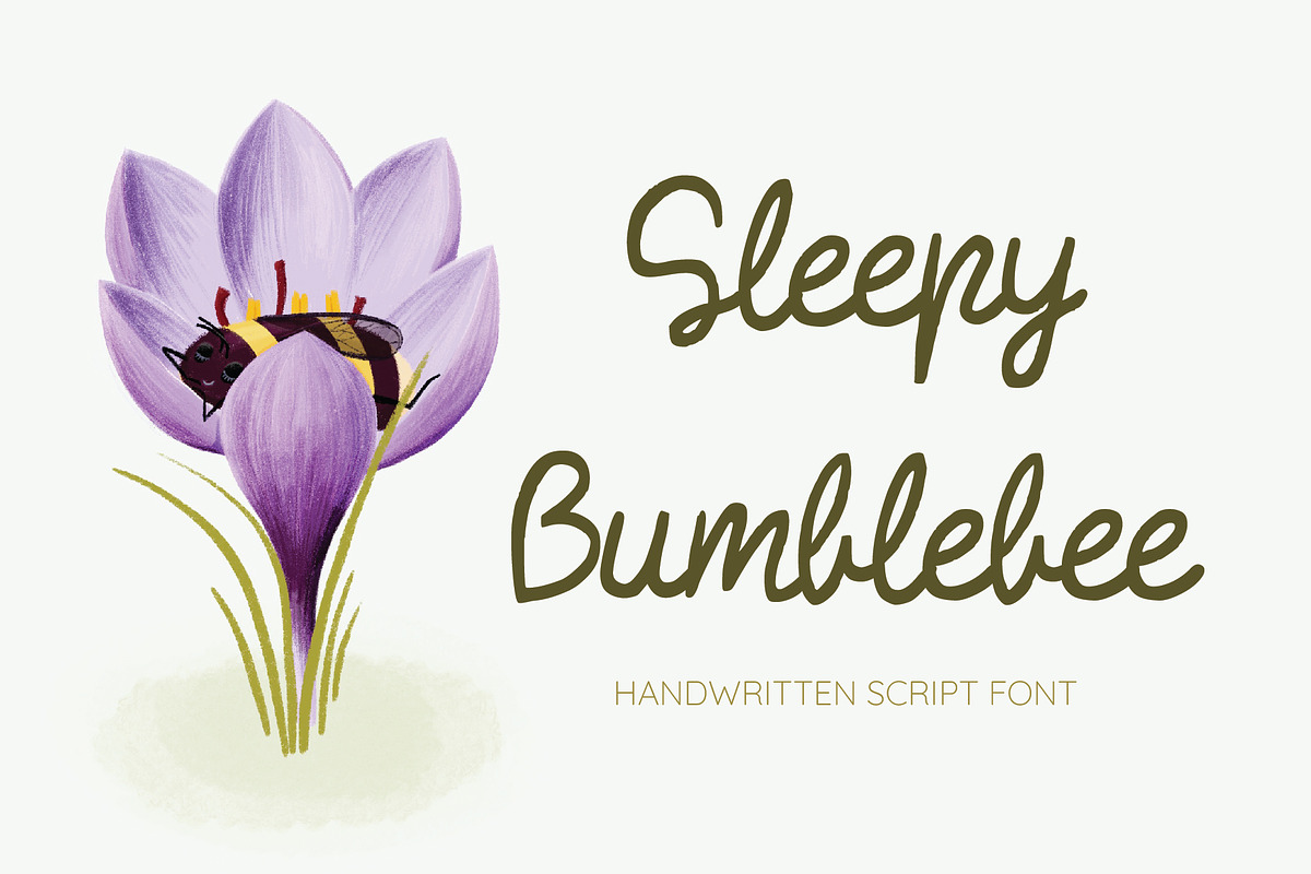Sleepy Bumblebee, a Script Font by Jelena Sardi (Photo 1 of 4)