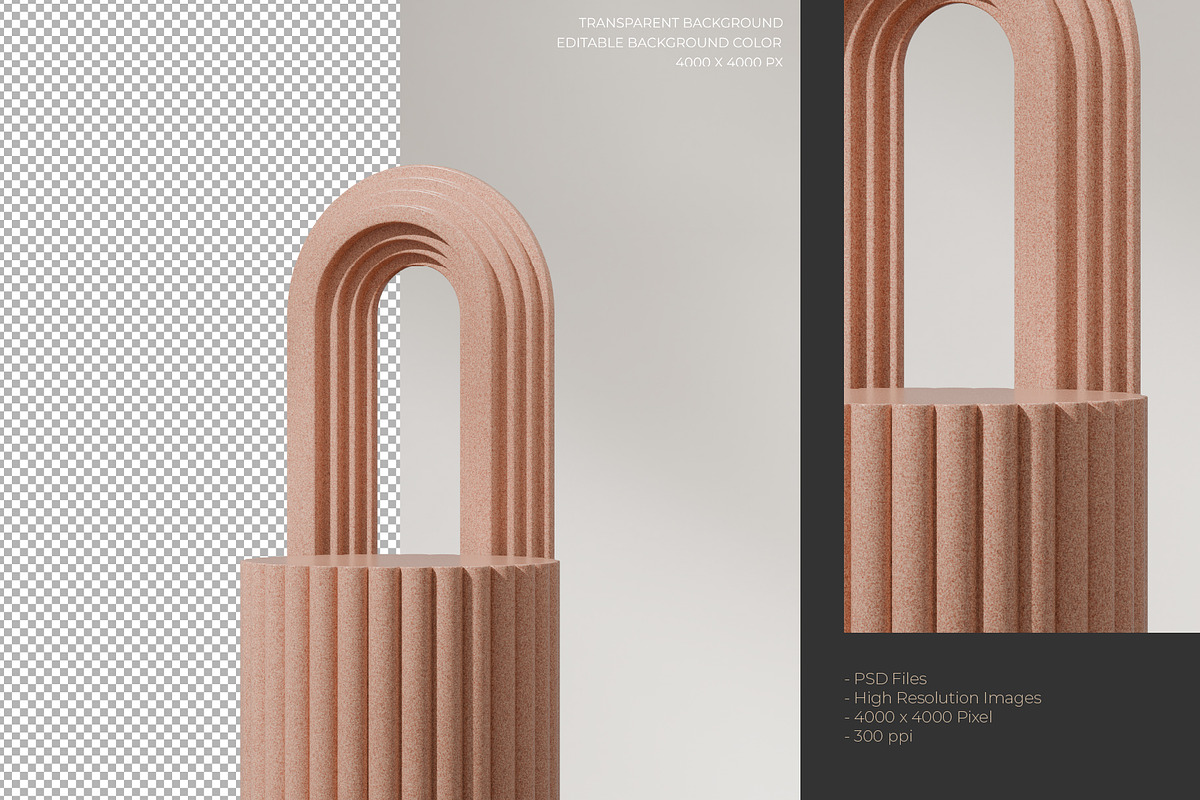 5 Podium with Transparent Background, a Background Graphic by faustudio (Photo 4 of 7)