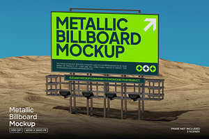 Metallic Billboard Mockup, an Advertising Mockup by Permadi Creative