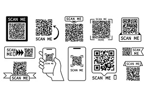 Qr Code Scan. Barcodes, Codes For