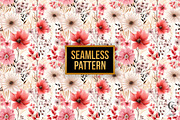 Blush Romantic Wildflower Patterns, a Pattern Graphic by Creative Store (Thumbnail 4 of 4)