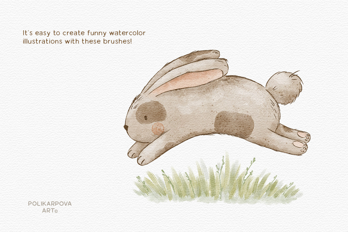 Delicate Watercolor Brushes & Canvas, a Brush Add-On by polikarpovaart (Photo 9 of 16)