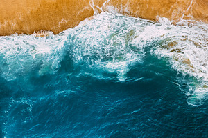 Aerial photography of the seascape