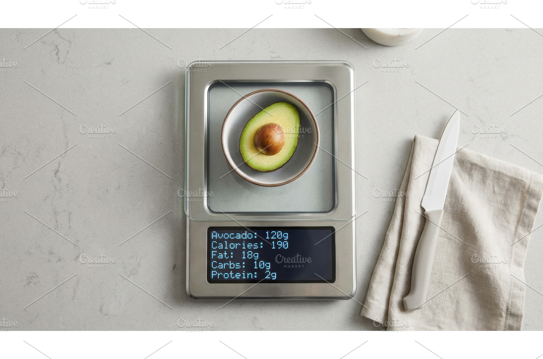 Close up of digital food scale, a Food & Drink Photo by Igor Tichonow