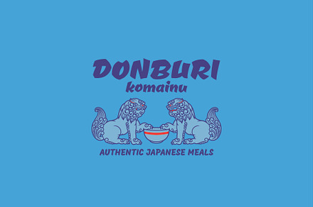 Donburi Komainu Logo Template