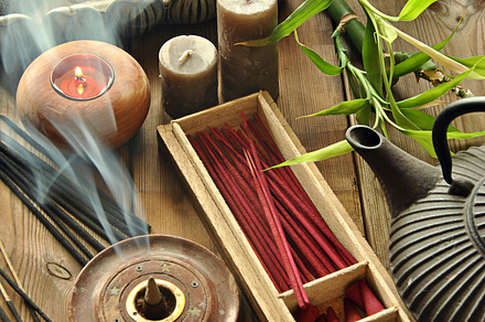 Various types of incense containing incense, background, and stick, a Health & Medical Photo by expressiovisual