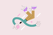 Playful Pastel Vector Characters, a Person Illustration by Léo Alexandre (Thumbnail 12 of 15)