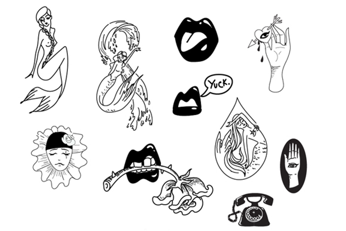 Wicked Girl Tattoo Elements/Patterns, an Illustration by Kroll_Creative (Photo 2 of 6)