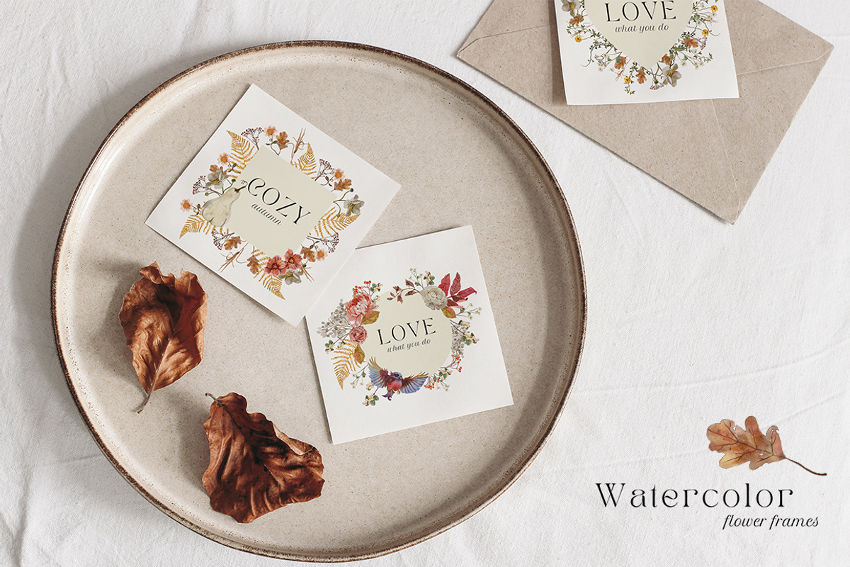 Autumn Fall Watercolor Set, an Illustration by NassyArt (Photo 7 of 11)