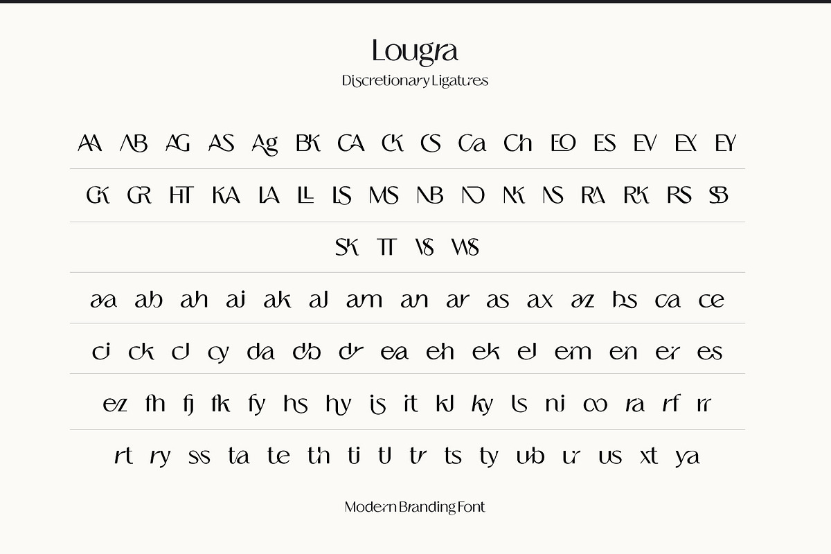 Lougra - Modern Branding Font, a Sans Serif Font by creativemedialab (Photo 9 of 12)