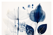 Deca Co - Blue Ink Botanical Shapes, a Texture Illustration by milatovar (Thumbnail 7 of 25)
