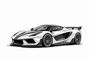 Luxury Car Clipart Vector Bundle, an Illustration by Creativeshirt (Thumbnail 2 of 9)