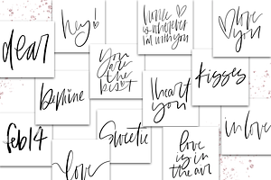 Valentine's Day Handlettered Phrases