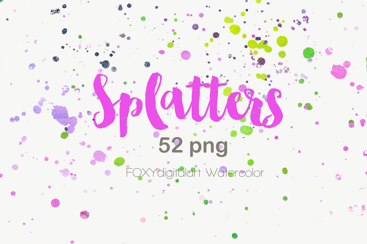 Watercolor paint splatter ink spill, a Texture Graphic by FOXYdigitalart (Photo 2 of 4)